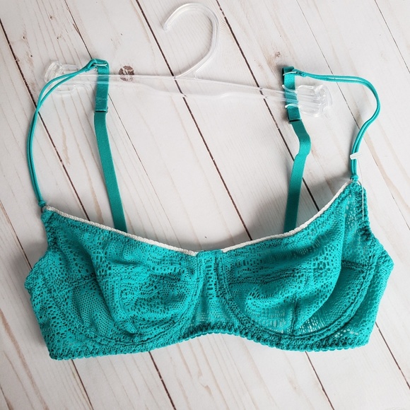Free People Other - NEW Free People Balcony Lace Bra Green 36b & 32c